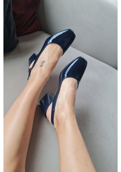 10 049 Topukla Kadın 6 cm Topuklu Loafer Günlük Ayakkabı