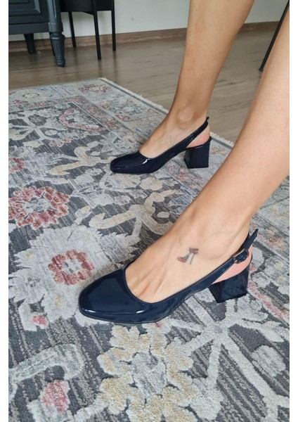 10 049 Topukla Kadın 6 cm Topuklu Loafer Günlük Ayakkabı