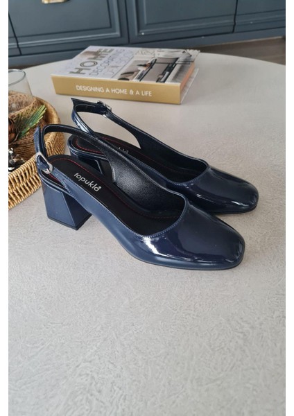10 049 Topukla Kadın 6 cm Topuklu Loafer Günlük Ayakkabı