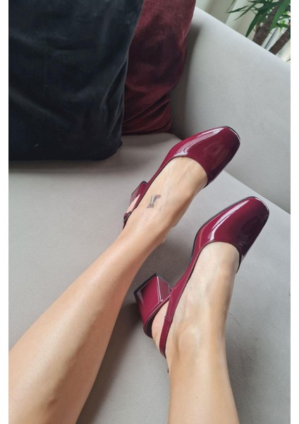 10 049 Topukla Kadın 6 cm Topuklu Loafer Günlük Ayakkabı
