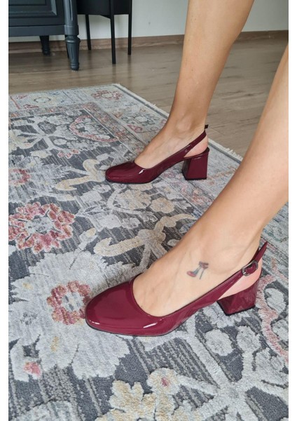 10 049 Topukla Kadın 6 cm Topuklu Loafer Günlük Ayakkabı