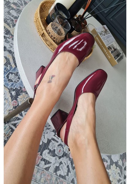 10 049 Topukla Kadın 6 cm Topuklu Loafer Günlük Ayakkabı