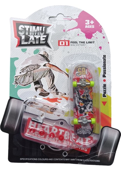 Tekli Parmak Kaykay Oyuncak Mini Kay Kay Seti Fingerboard Ollie