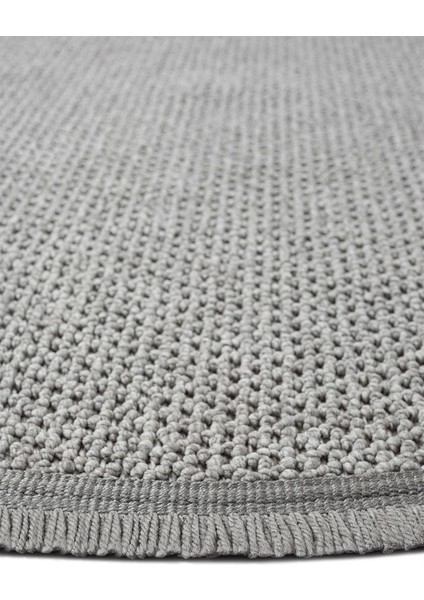 Gri Yumuşak Dokulu Yuvarlak Halı Kilim Salon Mutfak Koridor Yolluk Dokuma Makine Halısı 0010 Daire
