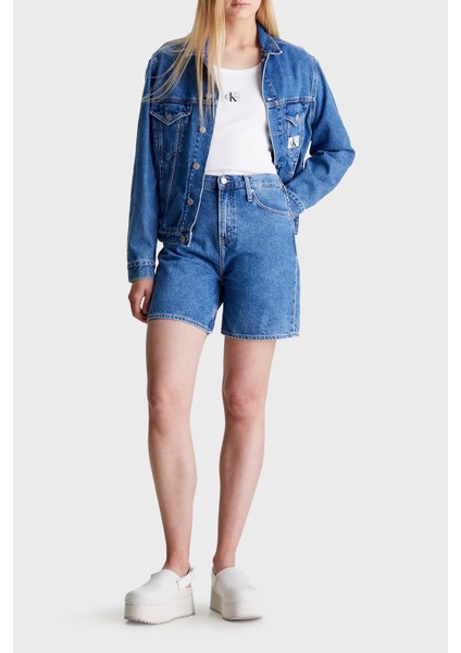 Yüksek Bel Mom Denim Short J20J2228011A4 Bayan Short J20J222801 1A4