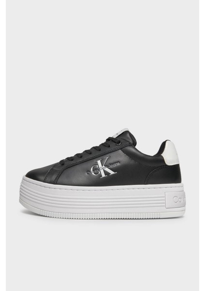 Calvin Klein Logolu Platform Topuk Deri Sneaker Ayakkabı YW0YW014310GM Kadın Ayakkabı YW0YW01431 0gm