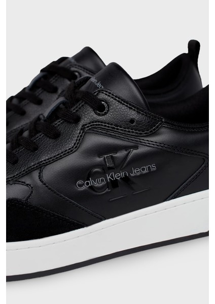 Calvin Klein Logolu Deri Sneaker Ayakkabı YM0YM005740GM Erkek Ayakkabı YM0YM00574 0gm