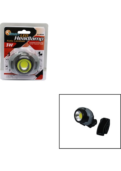 3W LED PİLLİ OVAL KAFA LAMBASI FENER 3 KADEMELİ (3791)