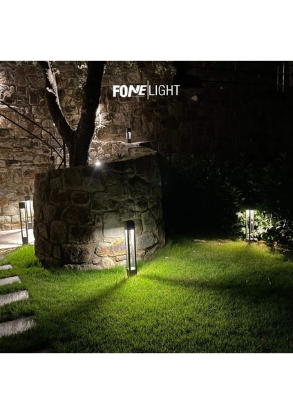 Fonelight Bollard Aydınlatma - Bahçe Yürüyüş Yolu Aydınlatma - Pazlanmaz, Toz ve Su Geçirmez Dış Mekan Aydınlatma Armatürü AKA010 75CM