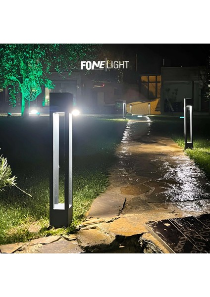 Fonelight Bollard Aydınlatma - Bahçe Yürüyüş Yolu Aydınlatma - Pazlanmaz, Toz ve Su Geçirmez Dış Mekan Aydınlatma Armatürü AKA010 75CM