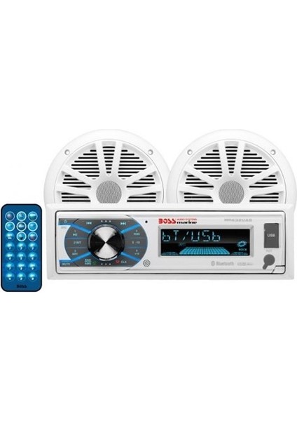 Boss Audio Systems MCK632WB.6 Usb, Aux Girişli Bluetoothlu Hoparlörlü Marin Teyp Seti