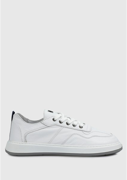 Beyaz Deri Erkek Sneaker