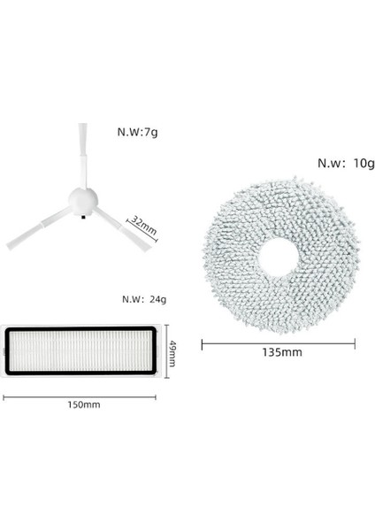B101CN Süpürme Robotu 3-In-1 Hepa Filtre Paspas Bezi Bez Kiti Aksesuarları Yedek Yıkanabilir Bez,запасные Части Пылесоса (Yurt Dışından) fiyatları