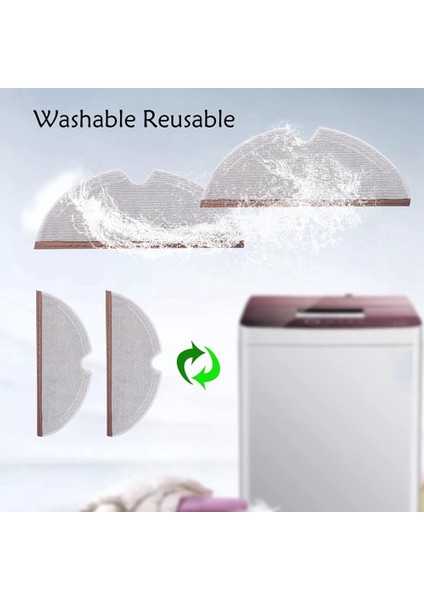 Paspas Bezleri Mikrofiber Paspas Bezi S4 S5 S6 E4 E20 E25 E35 S50 Mi Robotik Elektrikli Süpürge Parçaları,запасные Части Пылесоса (Yurt Dışından)