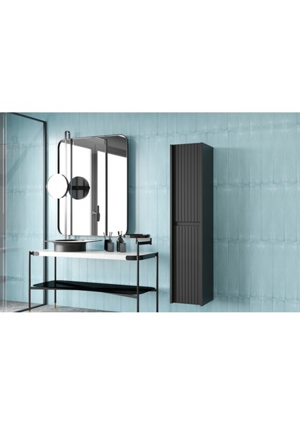 Capella Modüler Duvara Monte Mdf Banyo Dolabı (138 cm x 34 cm x 32 cm