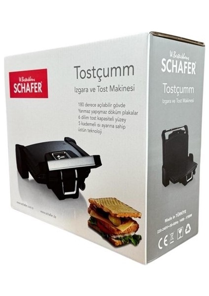 Schafertost Makinesi Tostçumm 1500W Inox