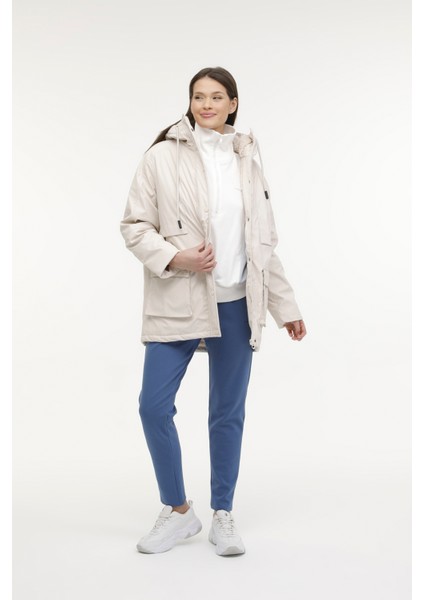 W-CT2050 Alıce Coat 2pr Bej Kadın Uzun Kaban modelleri