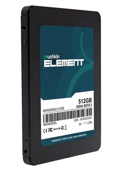 Mushkın 500GB Element MKNSSDEL512GB 500- 450MB/S SSD Sata-3 Disk