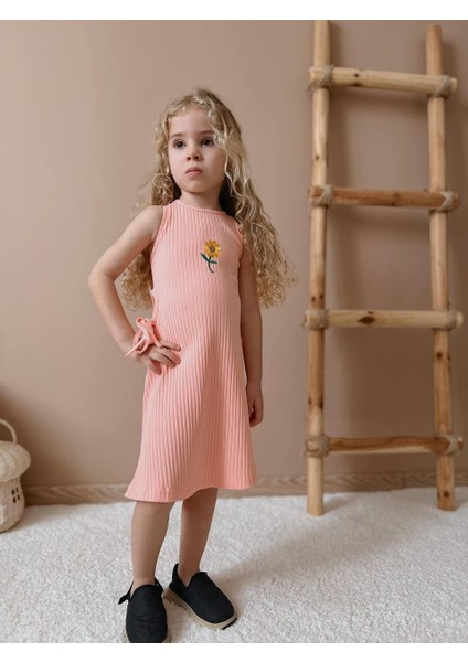 Yigit Butik Ribana Kumaş Fitilli Kız Çocuk Elbise modelleri