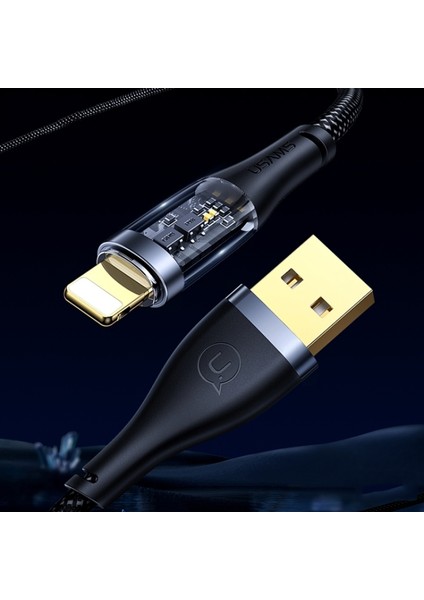 Sipariş Vakti Usams SJ571 USB 8-Pin Lightning Alüminyum Alaşımlı Hızlı Şarj Örgülü (Siyah)