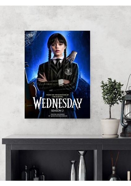 Poster City Wednesday Dizi-Film Posteri - Çerçevesiz Parlak Fotoğraf Kağıdı