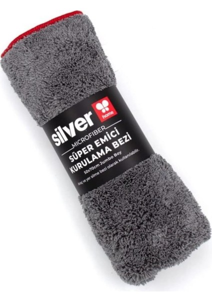 Mikrofiber Süper Emici Araç Kurulama Bezi Gri 50X70 Jumbo Boy