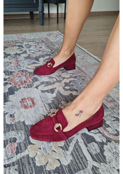 10 1900 Topukla Kadın Toka Detaylı 3 cm Topuklu Loafer Günlük Ayakkabı fiyatları