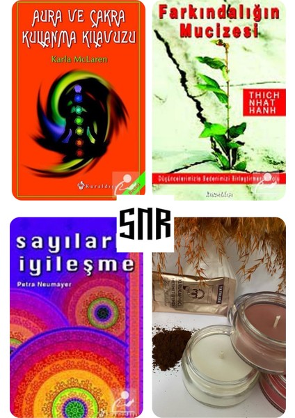 Aura ve Çakra Kullanma Kılavuzu - Farkındalığın Mucizesi - Sayılarla Iyileşme + Kahve ve Mum