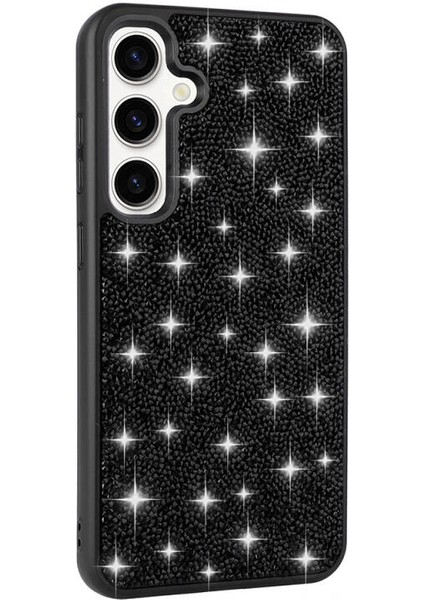 Samsung Galaxy S24 Plus Kılıf Parlak Taşlı + Ekran Koruyucu Nano