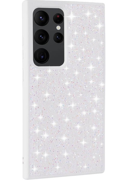 Samsung Galaxy S24 Ultra Kılıf Parlak Taşlı + Ekran Koruyucu Nano