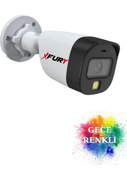 5 Kameralı Gece Renkli 1080P 2mp Görüntü Full Hd Ultra LED Gece Renkli Güvenlik Kamerası Seti 320GB indirimleri