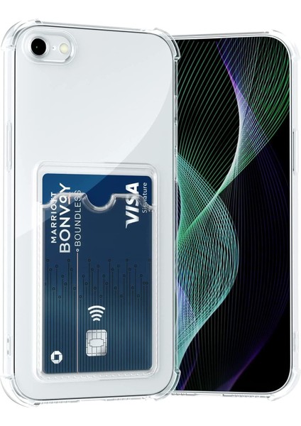 Apple iPhone 8 Kılıf Sfy Kamera Korumalı Kartlıklı Silikon