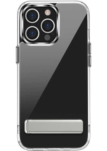 Apple iPhone 13 Pro Max Kılıf Hibrid Lstand Kapak Silikon