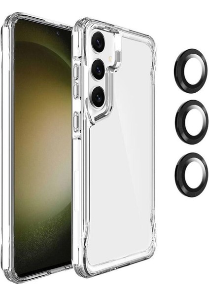 Samsung Galaxy S24 Plus Kılıf Tmax Airbag Darbeye Dayanıklı Kılıf + Kamera Metal Koruyucu