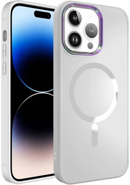 Apple iPhone 14 Pro Max Kılıf Stil Magsafeli Pc Kapak
