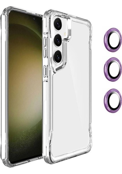 Samsung Galaxy S24 Plus Kılıf Tmax Airbag Darbeye Dayanıklı Kılıf + Kamera Metal Koruyucu