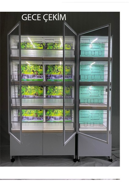 Istanbul Kafes Model 12D Pvc Kuş Dolabı (Kurulu Gönderim)