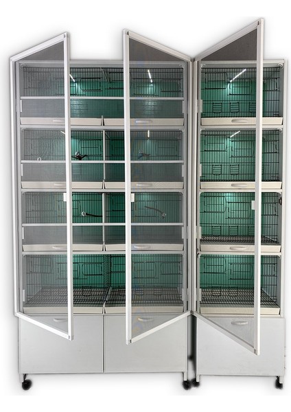 Istanbul Kafes Model 12D Pvc Kuş Dolabı (Kurulu Gönderim)