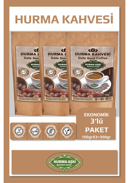 Hurma Kahvesi 3 x 100 gr