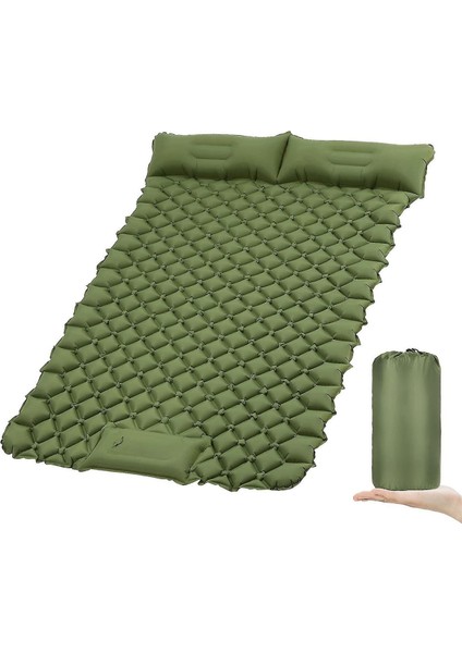 Çiftler Için Yenilikçi Konfor: Pompasız Ayakla Şişen Çift Kişilik Katlanır Kamp Yatağı indirimleri