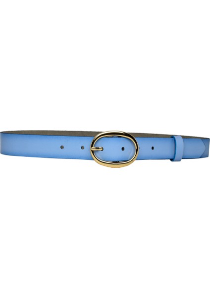 Deri, Gold Oval Tokalı 3 cm Turkuaz Kadın Kemeri; Elbise, Pantolon Kemeri=3cm-Kdn-36 fırsatları