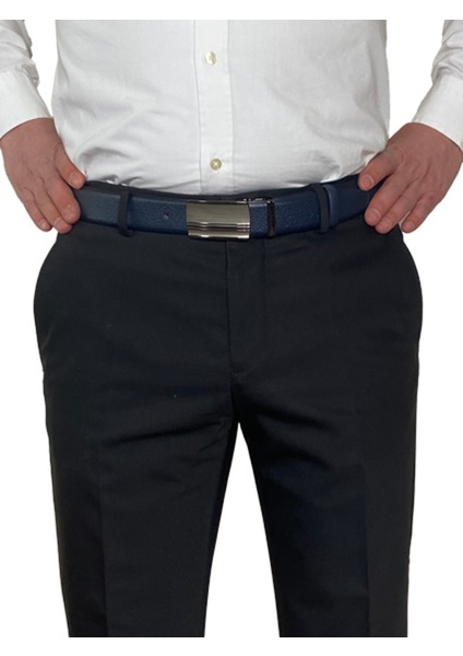 Deri, Kapaklı Tokalı, Lacivert Klasik, Kumaş Pantolon Kemeri 3.5 Cm_alt_ciz_laci_flot fiyatları