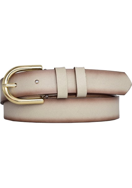 Deri, Gold Tokalı 3 cm Vizon Kadın Kemeri; Elbise, Pantolon Kemeri=3cm-Kdn-22 fırsatları
