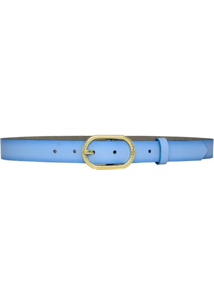 Deri, Gold Oval Tokalı 3 cm Turkuaz Kadın Kemeri; Elbise, Pantolon Kemeri=3cm-Kdn-32 fırsatları