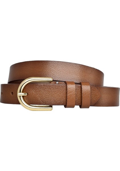 Deri, Gold Tokalı 3 cm Kahverengi Kadın Kemeri; Elbise, Pantolon Kemeri=3cm-Kdn-22 modelleri