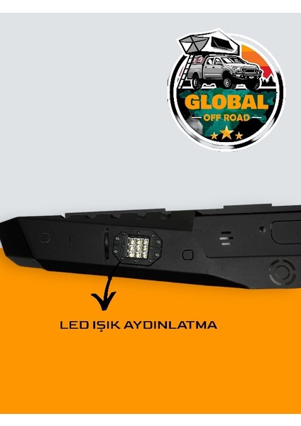 Ford Ranger Arka Çelik Tampon (Led'li)