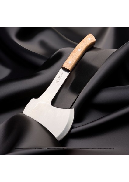 Yerli Üretim Kamp Baltası - 30 cm / 4034 Paslanmaz Çelik / 4 mm Sırt Kalınlık / Deri Kılıflı