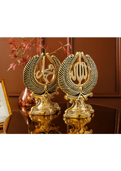 EV OFİS İŞYERİ SÜSÜ HEDİYELİK LÜKS FİGÜR DİNİ İSLAMİ BİBLO BAŞAK ALLAH MUHAMMED DEKORATİF ÜRÜN