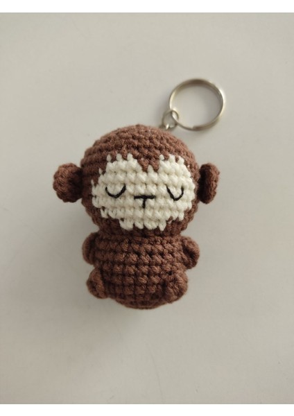 Trendo Gurumi Amigurumi Mini Maymun  Anahtarlık Oyuncak ( 6 cm - 1 Adet )