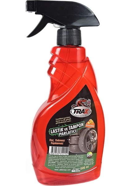 Trax Araba Lastik Parlatıcı ve Tampon Parlatıcı Lastik Parlatma Sprey 500 ml